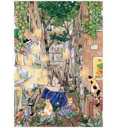 Puzzle Magnolia Na Floresta Dos Livros de 1000 peças