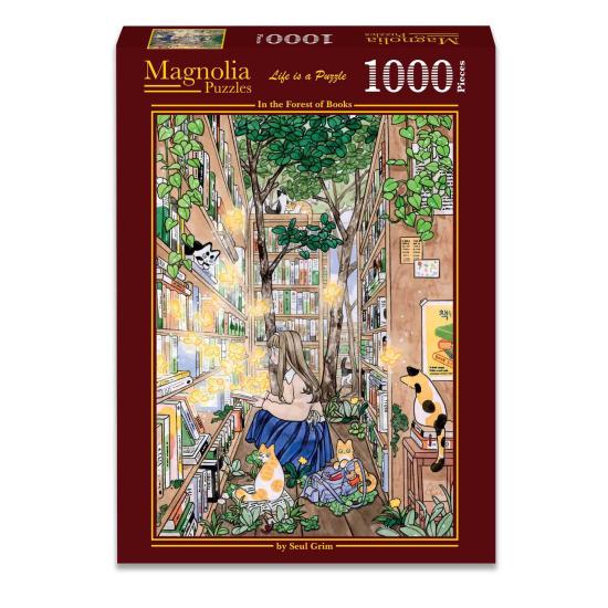 Puzzle Magnolia Na Floresta Dos Livros de 1000 peças