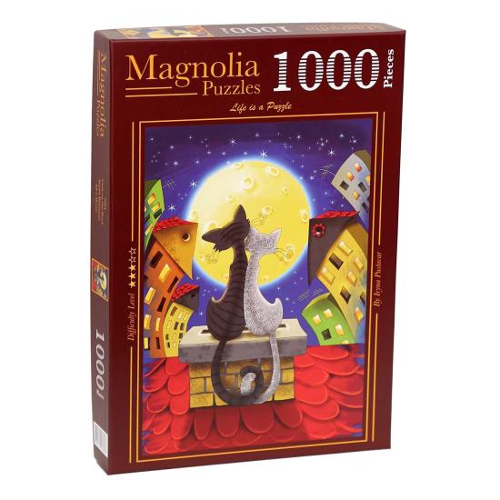 Puzzle Magnolia Cats on the Roof 1000 Peças