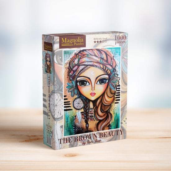 Puzzle Magnolia A Beleza Marrom de 1000 peças