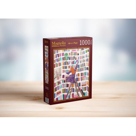Puzzle Magnolia Os livros são meus Amigos de 1000 peças
