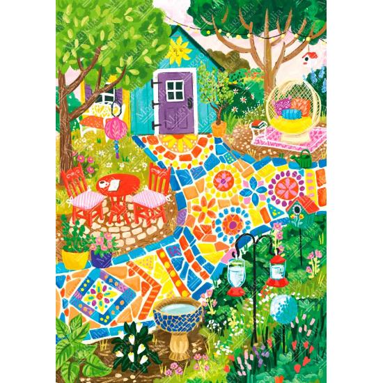 Puzzle Magnolia Mosaico de Jardim de 1000 peças Puzzle Magnolia Mosaico de Jardim de 1000 peças