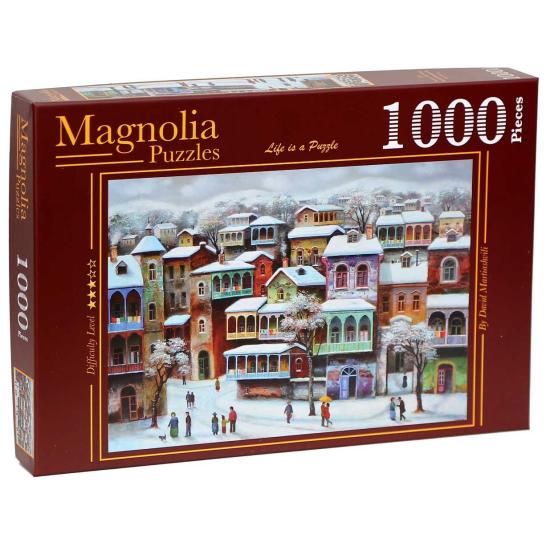 Puzzle Magnolia Snow em Old Tbilisi 1000 Pieces