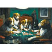 Puzzle Magnolia Cachorros jogando pôquer de 1.000 peças