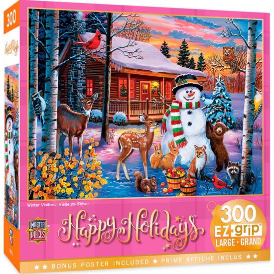 Puzzle Master Pieces Animais no Natal XXL 300 Peças Puzzle Master Pieces Animais no Natal XXL 300 Peças