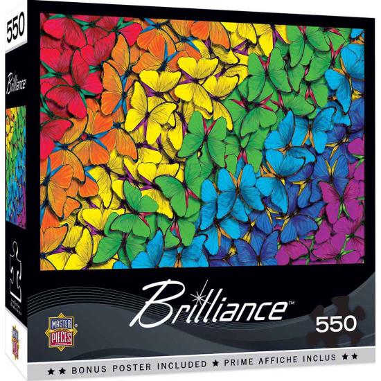 Puzzle de borboletas arco-íris MasterPieces 550 peças