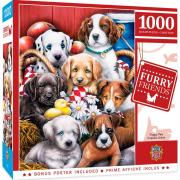 Cachorrinhos de Puzzle MasterPieces no Jardim de 1000 Peças