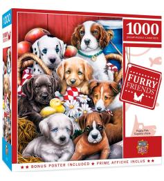 Cachorrinhos de Puzzle MasterPieces no Jardim de 1000 Peças