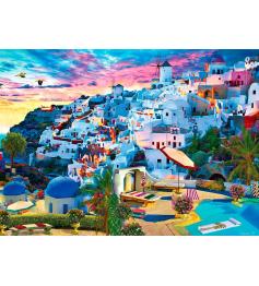 Puzzle de 1.000 peças do céu de Santorini