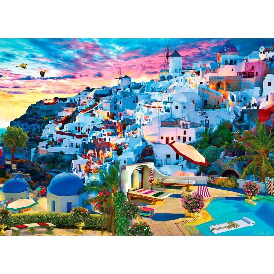 Puzzle de 1.000 peças do céu de Santorini Puzzle de 1.000 peças do céu de Santorini