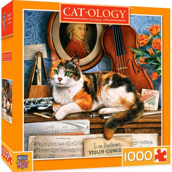 Peças-primas de Puzzle O gato da música 1000 peças