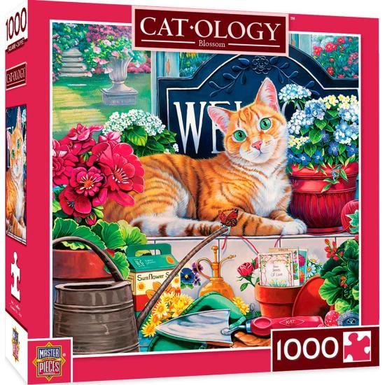 Peças Mestras de Puzzle O Gato das Flores de 1000 Peças