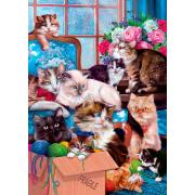 Puzzle de 1000 peças MasterPieces Naughty Kittens