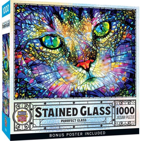 Puzzle MasterPieces Gato em montras de lojas de 1000 Peças