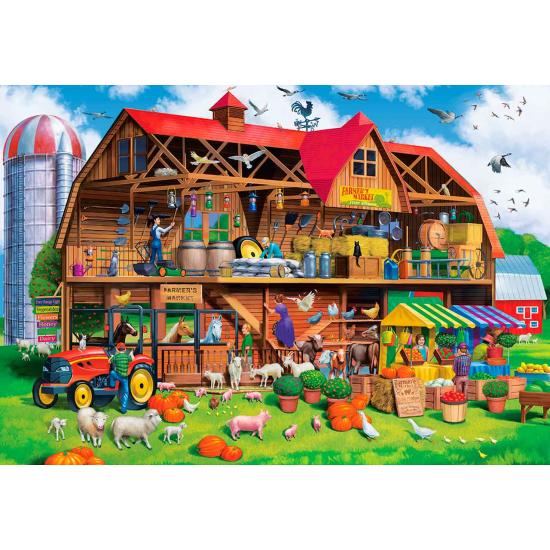Peças principais de Puzzle Family Barn XXL de 1000 Pzs