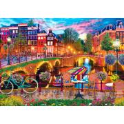 Puzzle de 1.000 peças com luzes de Amsterdã