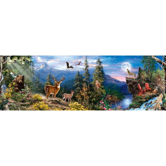 Puzzle Panorâmico de Animais da Floresta 1000 Peças Maste