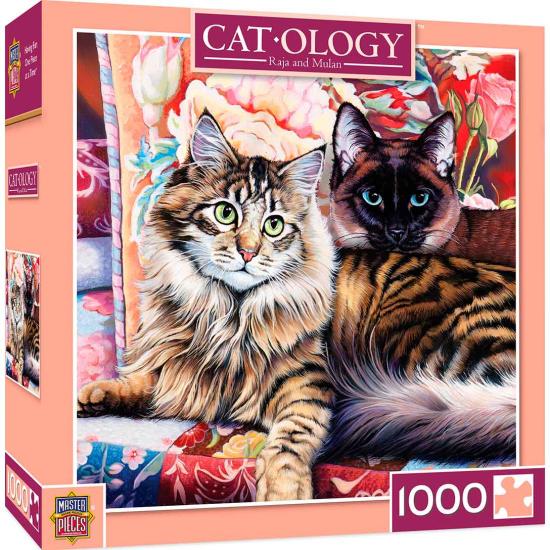 Peças-primas de Puzzle Casal de gatos de 1000 peças