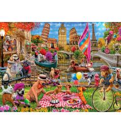 MasterPieces Tourist Dogs XXL Puzzle 300 peças