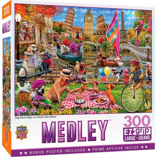 MasterPieces Tourist Dogs XXL Puzzle 300 peças