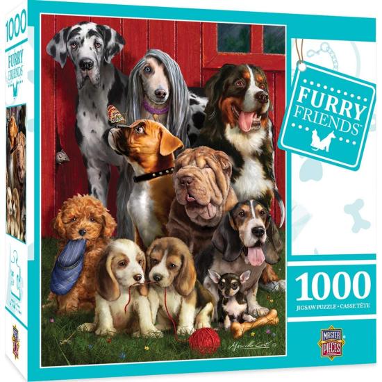 Puzzle de 1000 peças com amigos peludos sentados MasterPi