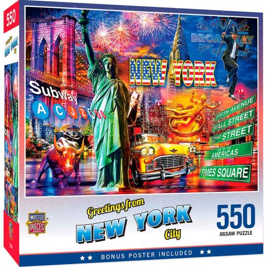 MasterPieces Saudações de Nova York 550 Peças Puzzle MasterPieces Saudações de Nova York 550 Peças Puzzle