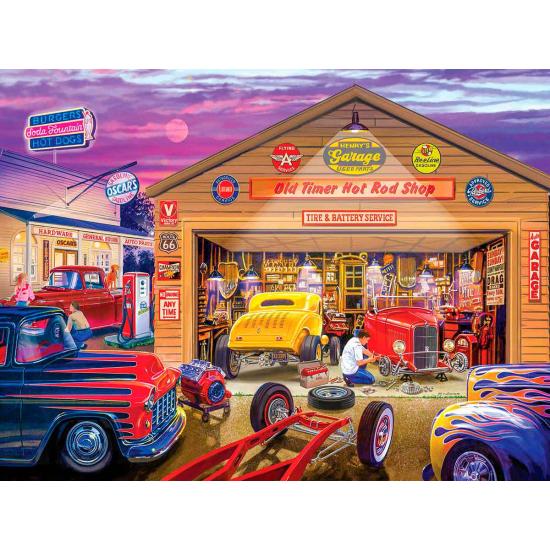 Puzzle de oficina de carros antigos MasterPieces 750 peça Puzzle de oficina de carros antigos MasterPieces 750 peça
