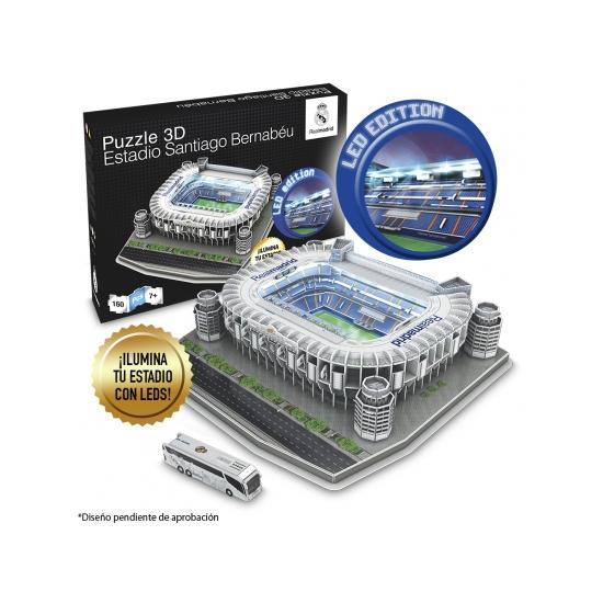 Puzzle Nanostad 3D Santiago Bernabéu Real Madrid Iluminação Led