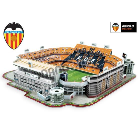 Puzzle Nanostad Mestalla Stadium, Valencia CF 3D 120 peças Puzzle Nanostad Mestalla Stadium, Valencia CF 3D 120 peças