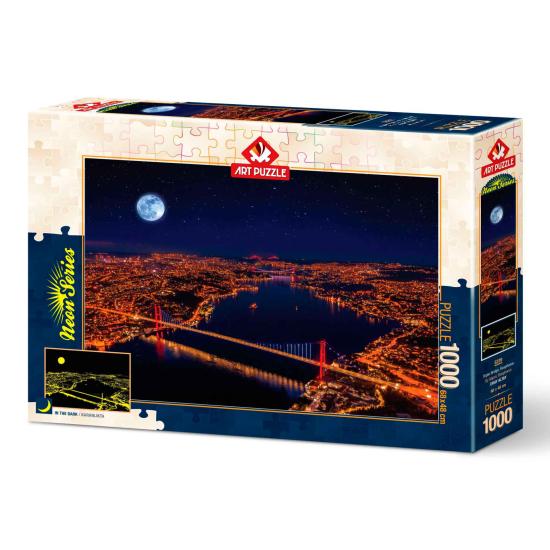Puzzle Neon Art Puzzle Ponte Tripla, Bósforo de 1000 Pçs Puzzle Neon Art Puzzle Ponte Tripla, Bósforo de 1000 Pçs
