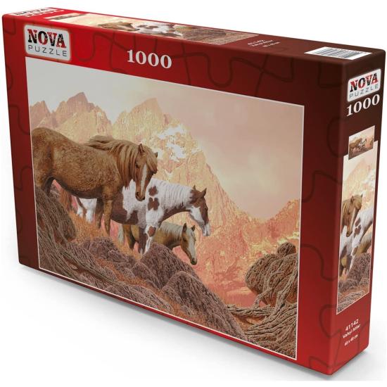 Puzzle Nova Cavalos Selvagens de 1.000 Peças