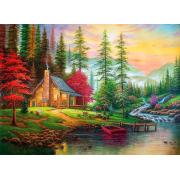 Puzzle Nova Cabine na Floresta 1000 Peças