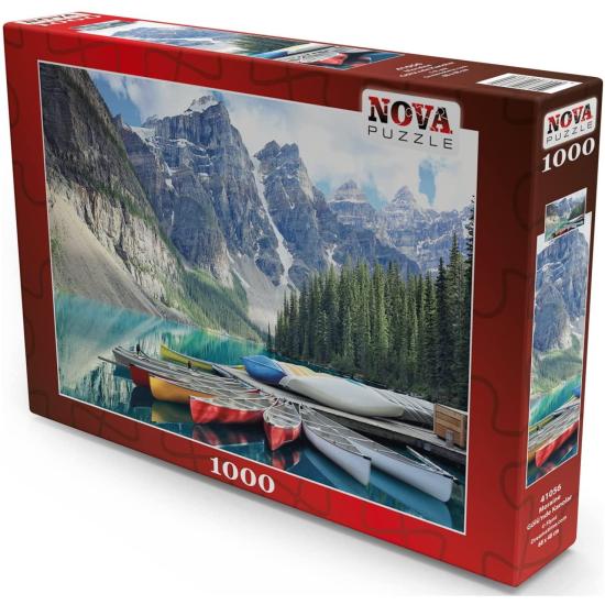 Puzzle Nova Canoas no Lago Moraine 1000 Peças