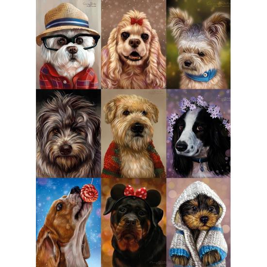 Puzzle Nova Collage Dogs Vertical 1000 Peças