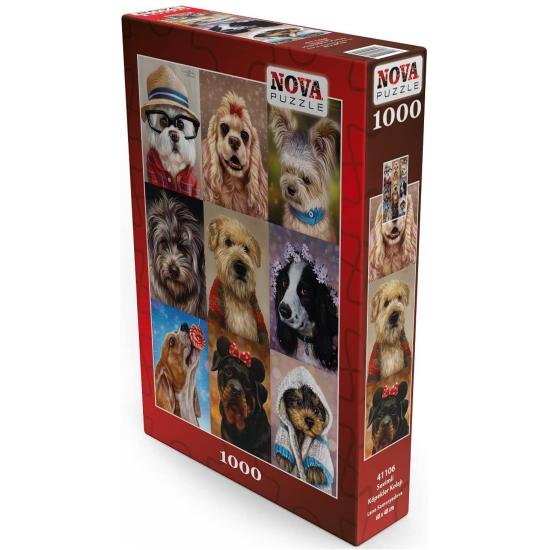 Puzzle Nova Collage Dogs Vertical 1000 Peças