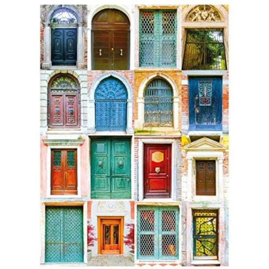 Puzzle Nova Colagem de Portas Venezianas 1000 Peças Puzzle Nova Colagem de Portas Venezianas 1000 Peças