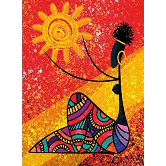 Puzzle Nova O Sol e a Mulher Africana 1000 Peças