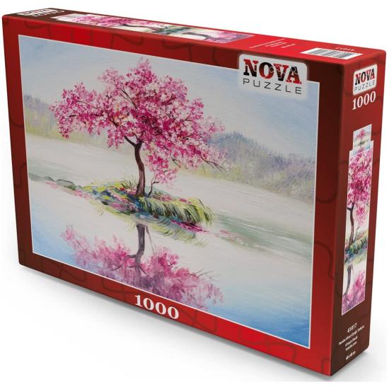 Puzzle Nova Flor de Cerejeira Rosa 1000 Peças