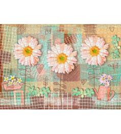 Puzzle Nova Rosa Gerbera Flores 1000 Peças