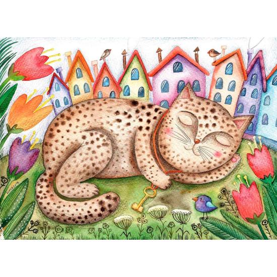 Puzzle Nova de gato da vizinhança de 1.000 peças