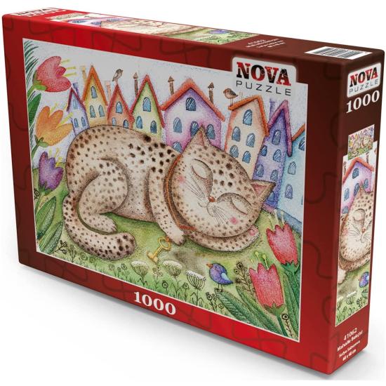 Puzzle Nova de gato da vizinhança de 1.000 peças