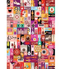 Puzzle Nova Ilustração Musical de 1000 Peças