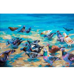 Pombas de Praia Puzzle Nova 1000 Peças