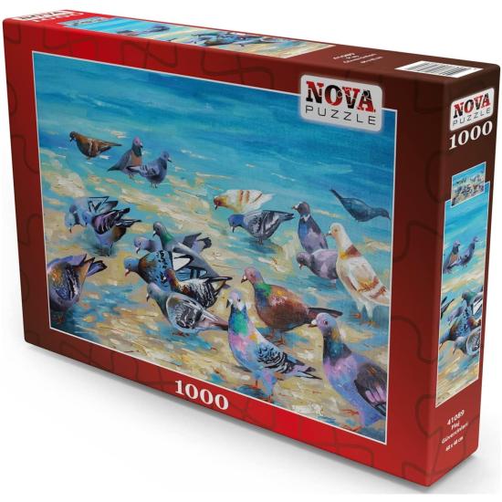 Pombas de Praia Puzzle Nova 1000 Peças
