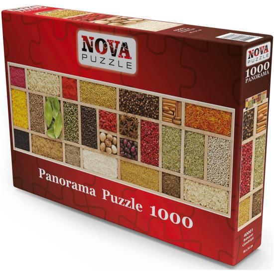 Puzzle Nova Panorama Colagem de Especiarias de 1000 Pzs