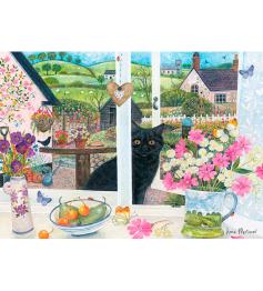 Otter House espreitando pela janela Puzzle de 1000 peças
