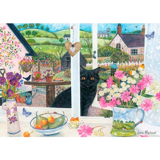 Otter House espreitando pela janela Puzzle de 1000 peças