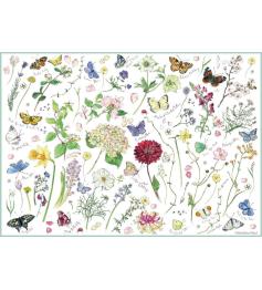 Puzzle Otter House Coleção de Flores e Borboletas de 1000 Pzs