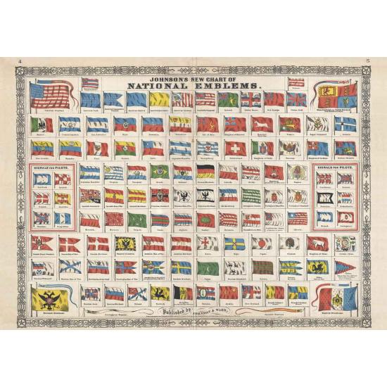 Puzzle Piatnik Bandeiras Nacionais de 1000 Peças