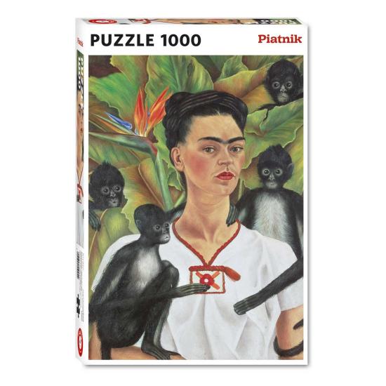 Puzzle Piatnik Frida Kahlo autorretrato com macacos 1000